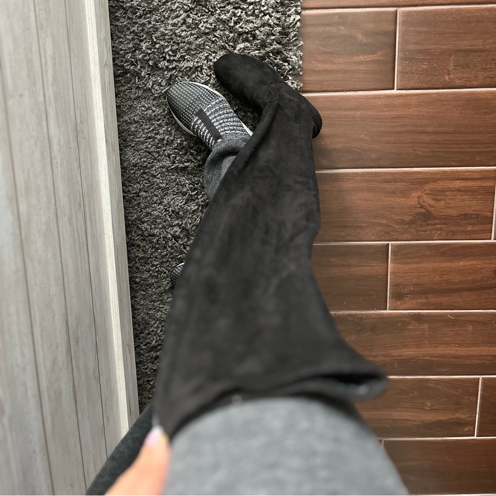 New black thigh high boots.No box but will pack nicely.